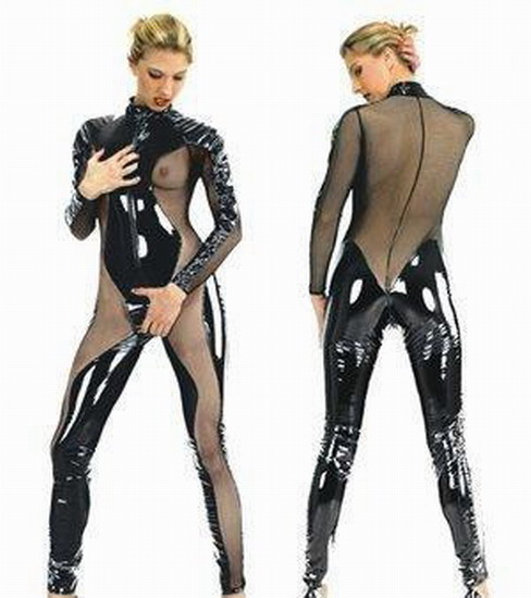Sexy Latex lingerie in Black Thick PVC